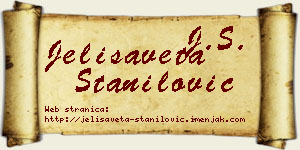 Jelisaveta Stanilović vizit kartica